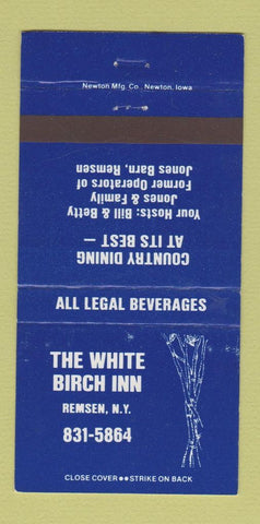 Matchbook Cover - White Birch Inn Remsen NY 30 Strike