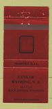 Matchbook Cover - Bank of Wyoming Rock Springs WY RED 30 Strike