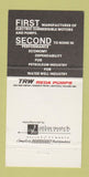 Matchbook Cover - Vaughn Plumbing Well Pump Ashville AL 30 Strike