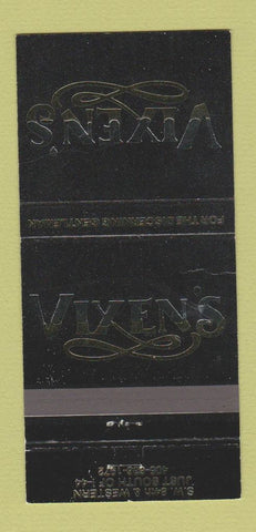 Matchbook Cover - Vixen's Strip Club? TX? 30 Strike