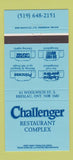 Matchbook Cover - Challenger Restaurant Complet Breslau ON 30 Strike