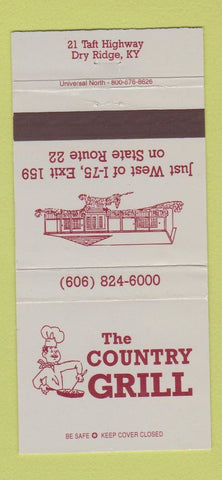 Matchbook Cover - The Country Grill Dry Ridge KY 30 Strike