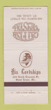 Matchbook Cover - Catfish Crystal St Louis MO His Lordships 30 Strike