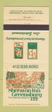 Matchbook Cover - Sheraton Inn Greensburg PA 30 Strike