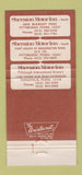 Matchbook Cover - Sheraton Motor Inns Canterbury Pittsburgh PA WEAR 30 Strike