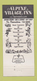 Matchbook Cover - Alpine Village Inn Las Vegas NV 30 Strike