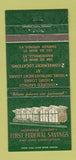 Matchbook Cover - First Federal Savings Dawson Springs Madisonville KY 30 Strike