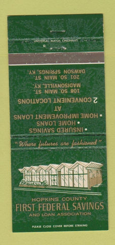 Matchbook Cover - First Federal Savings Dawson Springs Madisonville KY 30 Strike