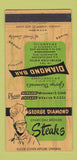 Matchbook Cover - George Diamond Steaks Chicago IL Milwaukee WI 30 Strike