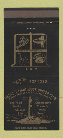 Matchbook Cover - Zeziel's Lighthosue Supper Club Anoka MN 30 Strike