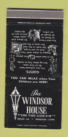 Matchbook Cover - Windsor House Windsor CT WORN 30 Strike