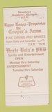 Matchbook Cover - Uncle Bela's Pub Rochester MI 30 Strike