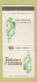 Matchbook Cover - Fontaine's Dickens Wrentham MA 30 Strike