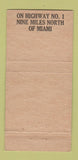 Matchbook Cover - Hofbrau Haus Hallandale FL Beer Stein 30 Strike