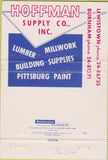 Matchbook Cover - Hoffman Supply Co Lewiston PA concrete 40 Strike
