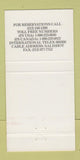 Matchbook Cover - Salisbury Hotel New York City 30 Strike