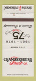 Matchbook Cover - Chambersburg Trust Company PA 1976 30 Strike