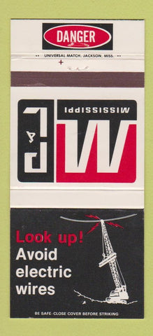 Matchbook Cover - Mississippi Power and Light  30 Strike