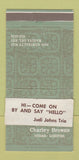 Matchbook Cover - Charley Brown's Steak Marina Del Rey CA STICKER WEAR 30 Strike