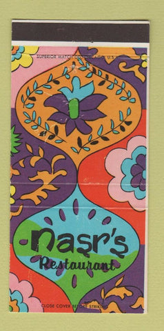Matchbook Cover - Nasr's Restaurant Omaha NE WEAR 30 Strike