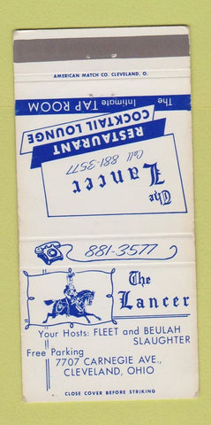 Matchbook Cover - The Lancer Restaurant Cleveland OH WEAR 30 Strike