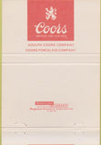 Matchbook Cover - Coors Beer Courtesy Room Golden CO 40 Strike