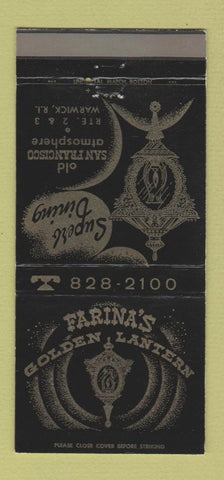 Matchbook Cover - Farina's Golden Lantern Warwick RI restaurant 30 Strike