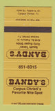 Matchbook Cover - Bandy's Corpus Christi TX club 30 Strike