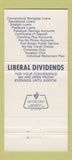 Matchbook Cover - Perpetual Federal Savings Lawrenceburg IN 30 Strike