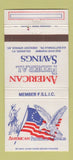 Matchbook Cover American Federal Savings Erlanger Crescent Springs KY 30 Strike