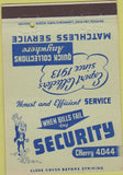 Matchbook Cover - Security Collection Agency Cincinnati OH 40 Strike