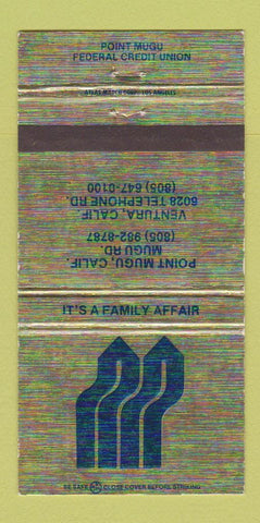 Matchbook Cover - Point Mugu Credit Union CA 30 Strike