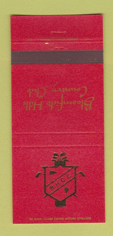 Matchbook Cover - Bloomfield Hills Country Club MI 30 Strike