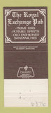 Matchbook Cover - Royal Exchange Pub Salisbury MD 30 Strike