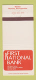 Matchbook Cover - First National Bank Lander WY 30 Strike