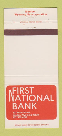 Matchbook Cover - First National Bank Lander WY 30 Strike