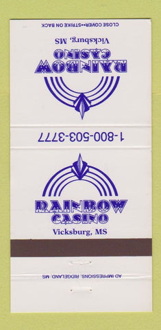 Matchbook Cover - Rainbow Casino Vicksburg MS 30 Strike