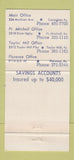 Matchbook Cover - 2nd Federal Savings and Loan KY Covington Florence 30 Strike