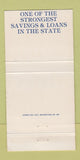 Matchbook Cover - West Allis Savings and Loan WI New Berlin WEAR 30 Strike