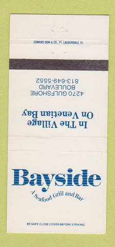 Matchbook Cover - Bayside Seafood Grill FL? 30 Strike