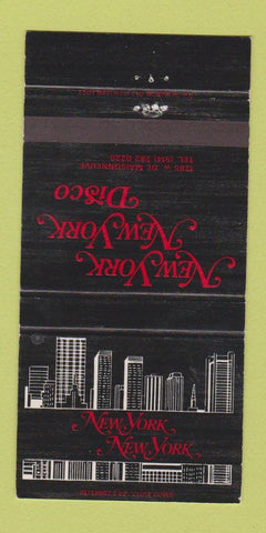 Matchbook Cover - New York New York Disco Quebec QC 30 Strike