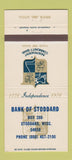Matchbook Cover - Bank of Stoddard WI 30 Strike