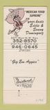 Matchbook Cover - Tupinamba Mexican Restaurant Christmas Dallas TX 30 Strike