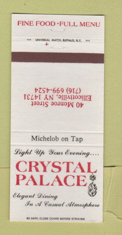 Matchbook Cover - Crystal Palace Restaurant Ellicottville NY 30 Strike