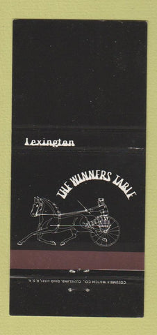 Matchbook Cover - The Winners Table Lexington KY 30 Strike