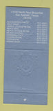 Matchbook Cover - San Antonio Country Club TX 30 Strike