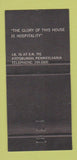 Matchbook Cover - The Rivers Three Pittsburgh PA WEAR 30 Strike