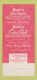 Matchbook Cover - Poole's Northgate Cuba Club Madison WI 30 Strike
