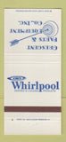 Matchbook Cover - Whirlpool Heating Cooling Crescent Parts 30 Strike