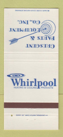 Matchbook Cover - Whirlpool Heating Cooling Crescent Parts 30 Strike